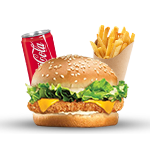 Chicken Burger With Bacon Meal 